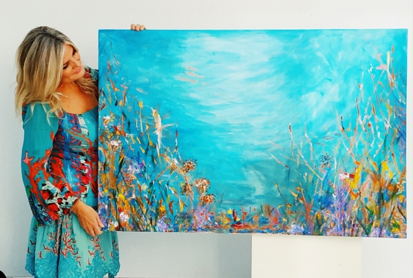 Exposici&oacute;n de pintura impresionista con toques abstractos en el Restaurante An&iacute;bal