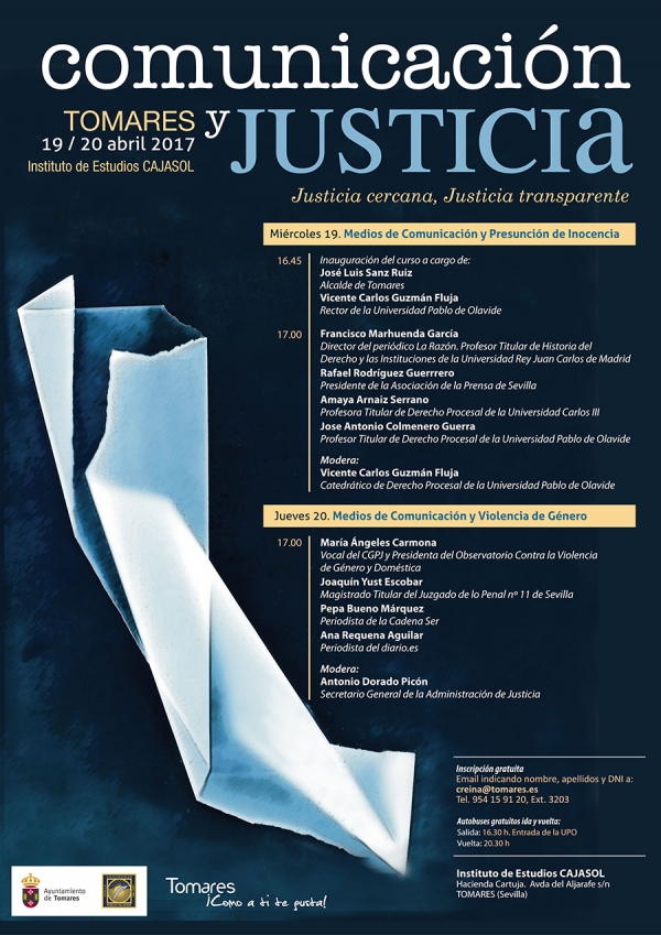 Juristas y periodistas debatir&aacute;n en Tomares la relaci&oacute;n entre justicia y medios de comunicaci&oacute;n