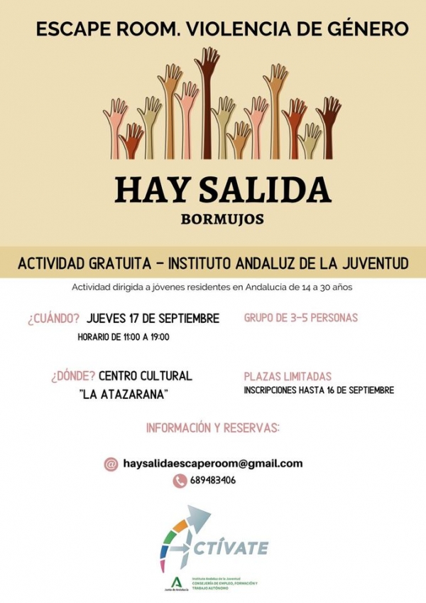 Bormujos ense&ntilde;a a la juventud c&oacute;mo encontrar salida a la violencia de g&eacute;nero, con un "Scape Room"