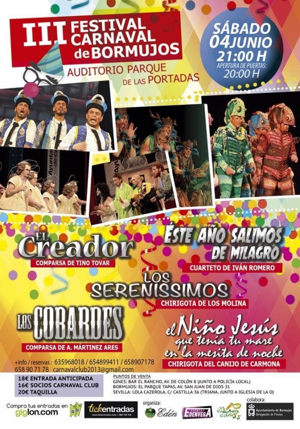 Primeros premios del Carnaval de C&aacute;diz en el III Festival de Bormujos