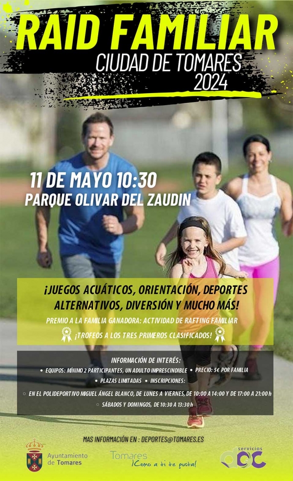 P&aacute;salo en grande con el Raid Familiar "Ciudad de Tomares" el s&aacute;bado 11 de mayo