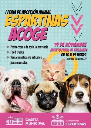 Llega la I Edición de la Feria de Adopción de Animal &quot;Espartinas Acoge&quot;
