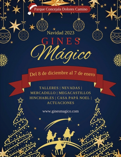 &lsquo;Gines M&aacute;gico&rsquo; arranca este viernes 8 de diciembre en el Parque Concejala Dolores Camino con una gran nevada y espect&aacute;culo infantil