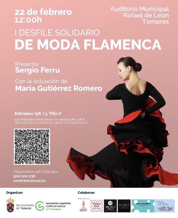 Tomares se convertir&aacute; en una gran pasarela de moda flamenca a beneficio de la Asociaci&oacute;n Espa&ntilde;ola contra el C&aacute;ncer el domingo, 22 de febrero