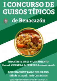 Primer concurso de guisos t&iacute;picos de Benacaz&oacute;n con motivo de la semana de Andaluc&iacute;a