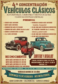 Pilas acoge la IV Concentraci&oacute;n de Veh&iacute;culos Cl&aacute;sicos &lsquo;Villa de Pilas&rsquo;