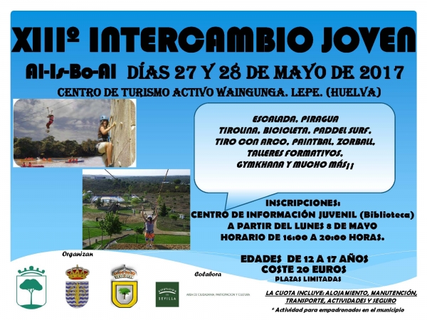 Inscripciones para el XIII&ordm; Intercambio Joven en Lepe