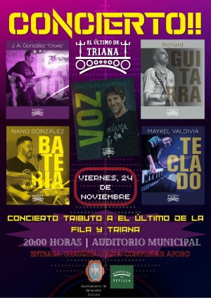 Concierto tributo a El Ultimo de la Fila y Triana en Benacaz&oacute;n